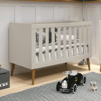 Berço Guiga Americano Vira Mini Cama Areia Fosco