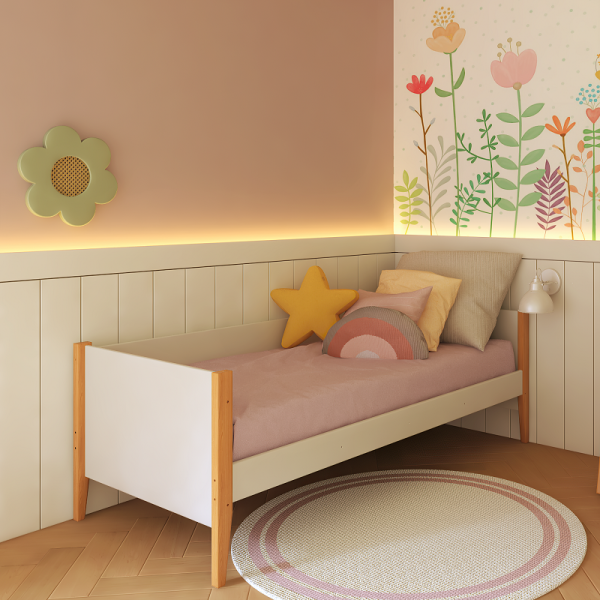 Cama Guiga Branco Fosco - Padrão Solteirão 