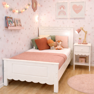 Cama Olivia Branco Fosco - Padrão Solteirão