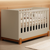 Berço Lotus Americano Vira Mini Cama Areia Fosco