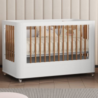 Berço Bia Slim Americano Vira Mini Cama Branco Fosco