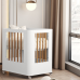 Berço Bia Slim Americano Vira Mini Berço e Mini Cama Branco Fosco Com Savana Berço Bia Slim Americano Vira Mini Berço e Mini Cama Branco Fosco Com Savana
