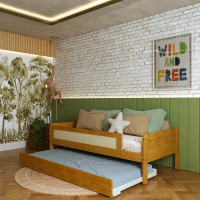 Cama Carneiros Montessoriana Mel + Auxiliar 