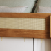 Cama Solteirão com Escorregador Carneiros Mel – Madeira/Mdf com Grade de Proteção com Detalhe em Palha 197x195cm