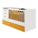 Berço Valentina Americano Multifuncional Com Cama Auxiliar Branco Fosco Com Savana Berço Valentina Americano Multifuncional Com Cama Auxiliar Branco Fosco Com Savana