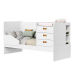 Berço Valentina Americano Multifuncional Com Cama Auxiliar Branco Fosco Com Savana Berço Valentina Americano Multifuncional Com Cama Auxiliar Branco Fosco Com Savana