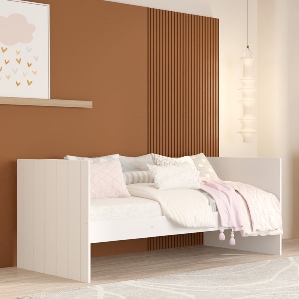 Cama Sofá Solteirão Lotus Branco Fosco