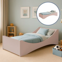 Cama Solteirão Luma Reversível 2 em 1 Rosa Fosco – Mdf 194x95cm