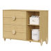 Quarto Completo Bebê Gracia Naturale - Berço + Cômoda + Guarda-Roupa 3 Portas