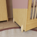 Quarto Completo Bebê Gracia Rose Naturale - Berço + Cômoda + Guarda-Roupa 3 Portas