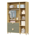 Quarto Completo Bebê Gracia Oliva Naturale  - Berço + Cômoda + Guarda-Roupa 3 Portas