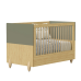 Quarto Completo Bebê Gracia Oliva Naturale  - Berço + Cômoda + Guarda-Roupa 3 Portas