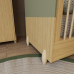 Quarto Completo Bebê Gracia Oliva Naturale  - Berço + Cômoda + Guarda-Roupa 3 Portas