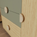 Quarto Completo Bebê Gracia Oliva Naturale  - Berço + Cômoda + Guarda-Roupa 3 Portas