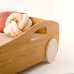 Cama Montessoriana Solteirão Carro Lumi Ábaco Amadeirada com Rodas Off White – MDF 209x97cm