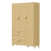 Quarto Completo Bebê Gracia Naturale - Berço + Cômoda Gaveteiro + Guarda-Roupa 3 Portas