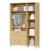 Quarto Completo Bebê Gracia Naturale - Berço + Cômoda Gaveteiro + Guarda-Roupa 3 Portas