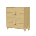 Quarto Completo Bebê Gracia Naturale - Berço + Cômoda Gaveteiro + Guarda-Roupa 3 Portas